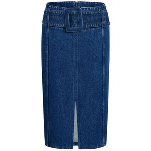 PATOU Denim Belted Midi Skirt Women BLUE Skirts